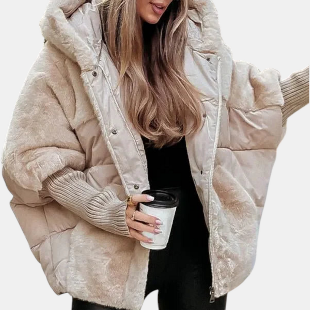 NOA - Oversized Hooded Patchwork Puffer Jacket