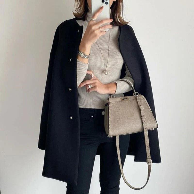 Mia | Beige Relaxed Pocketed Knit Coat