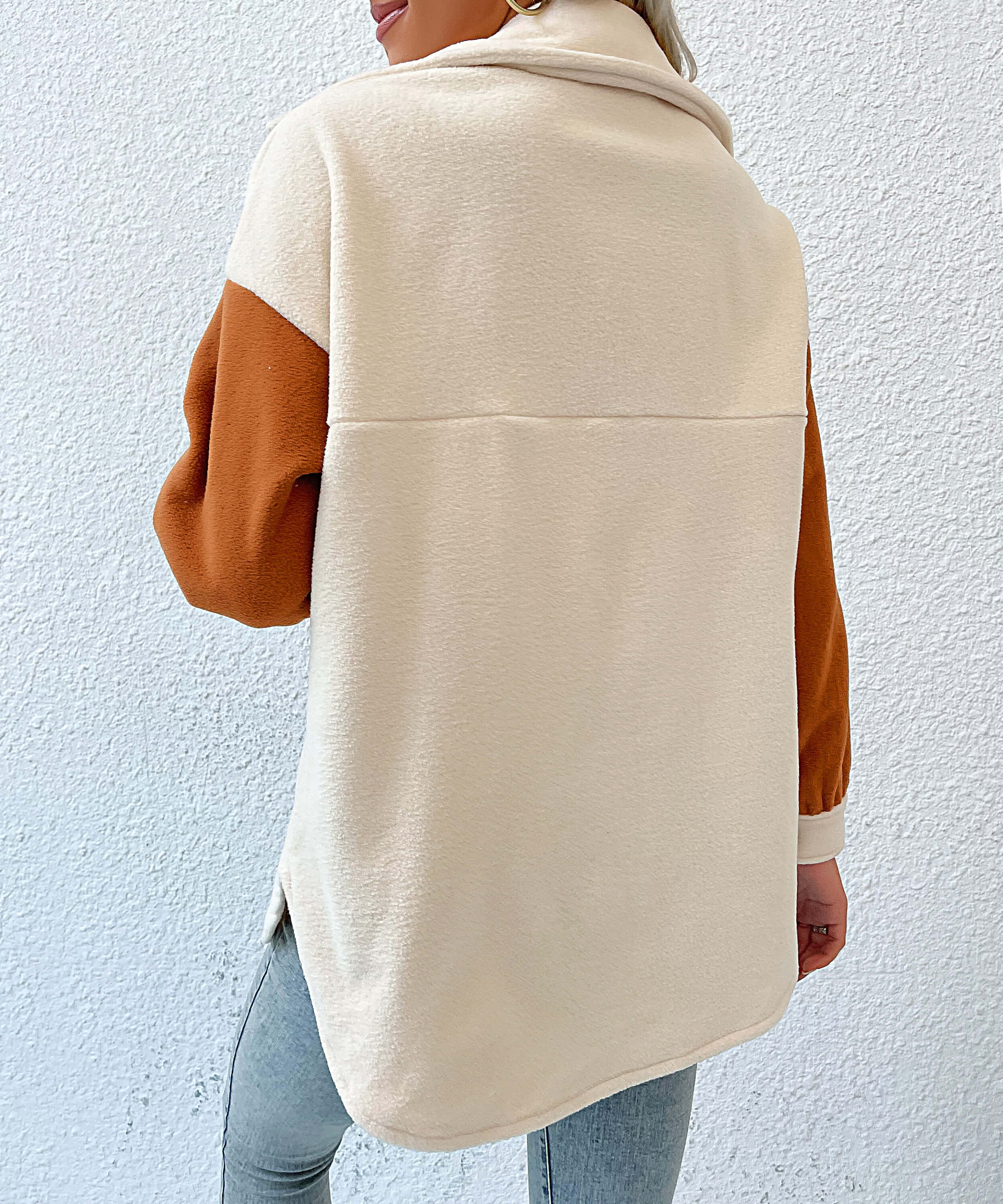 Down To Cuddle Cozy Shacket - Cream
