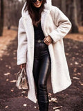 Mia | White Teddy Fleece Hooded Coat