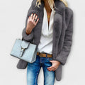 Lily | Grey Fluffy Teddy Fleece Jacket