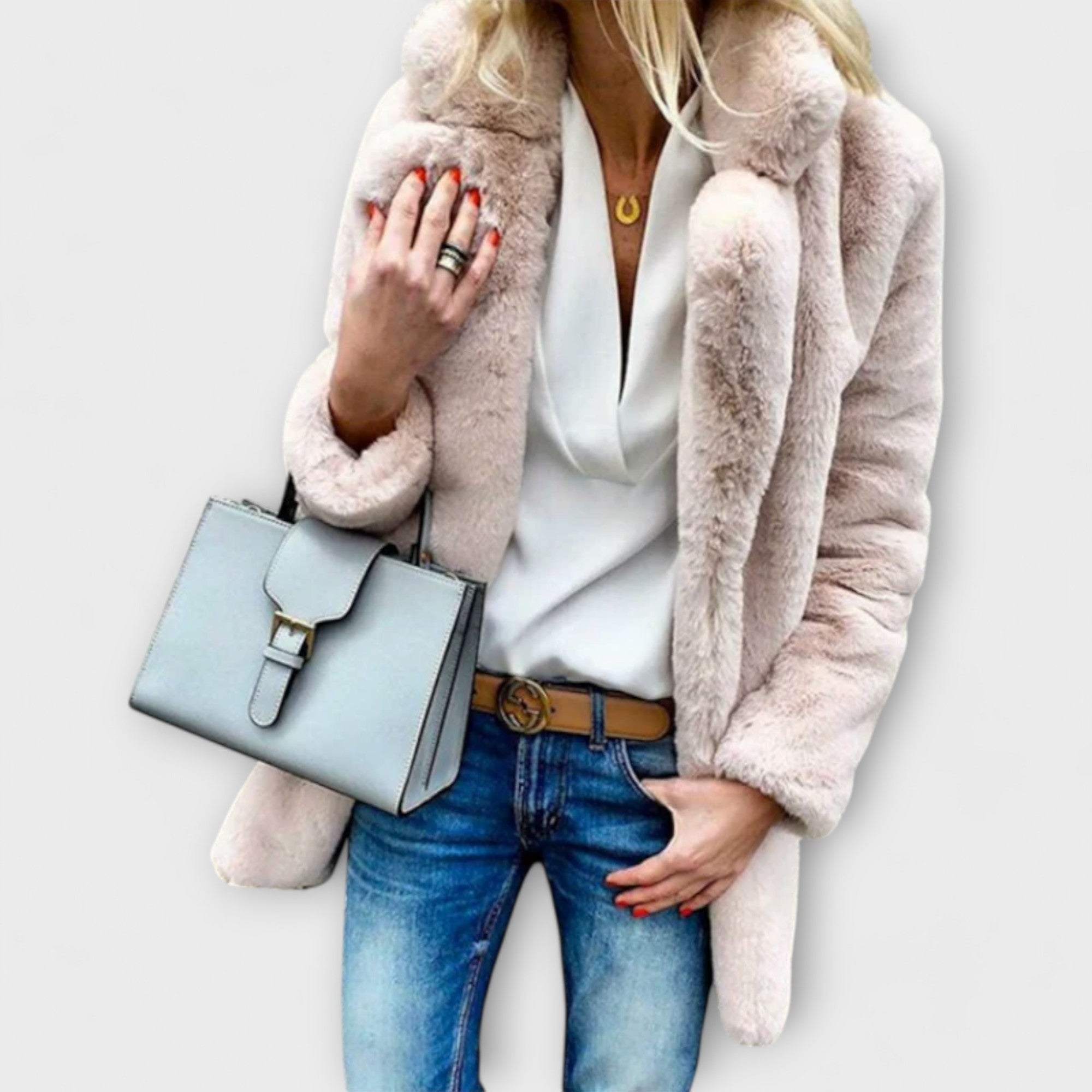 Lily | White Fluffy Teddy Fleece Jacket