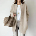 Mia | Beige Relaxed Pocketed Knit Coat