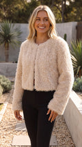 Emma | Cropped Teddy Fur Jacket