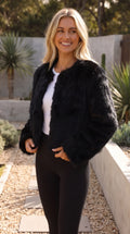 Women's Cropped Faux Fur Jacket 2