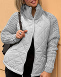 Lily | Grey Quilted Padded Puffer Jacket