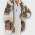 Coralie – Luxe Colorblock Winter Coat 2
