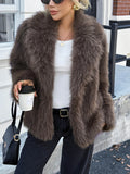Helios Lined Faux Fur Coat - grey