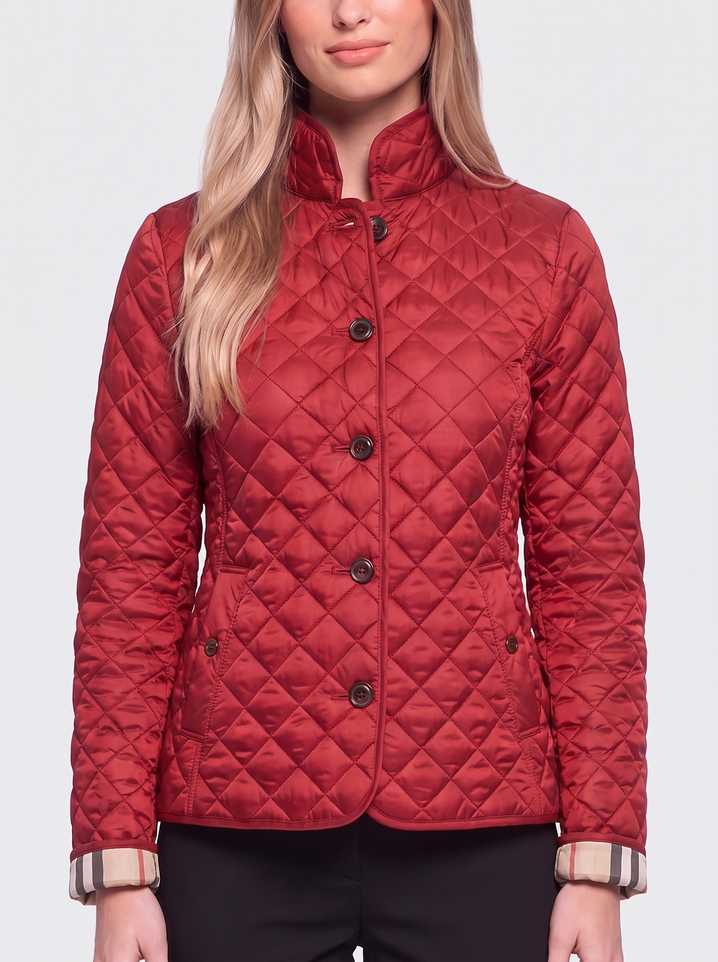Red Tailored Padded Puffer close