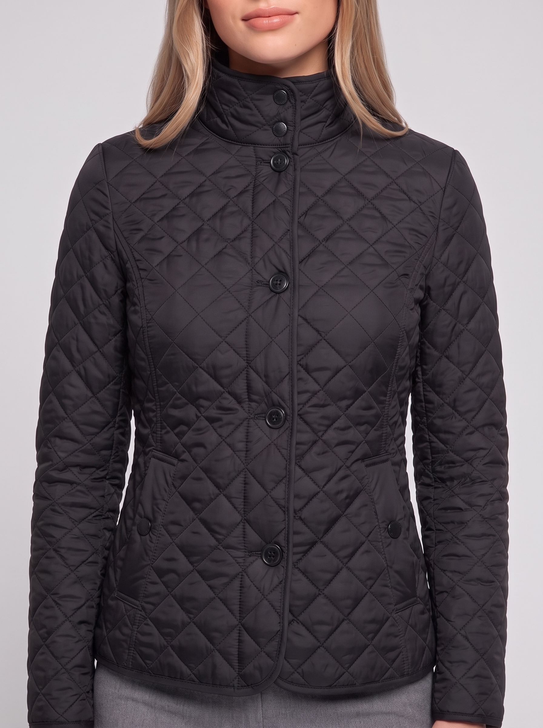 Black Tailored Padded Puffer close