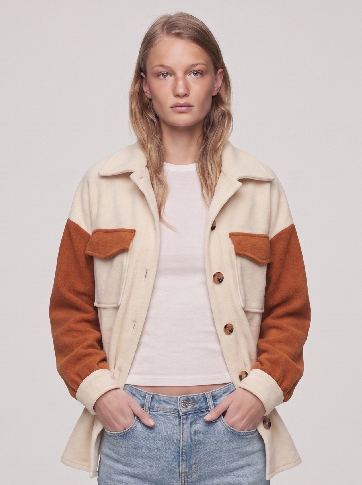 Ella Collared Fleece Jacket - front