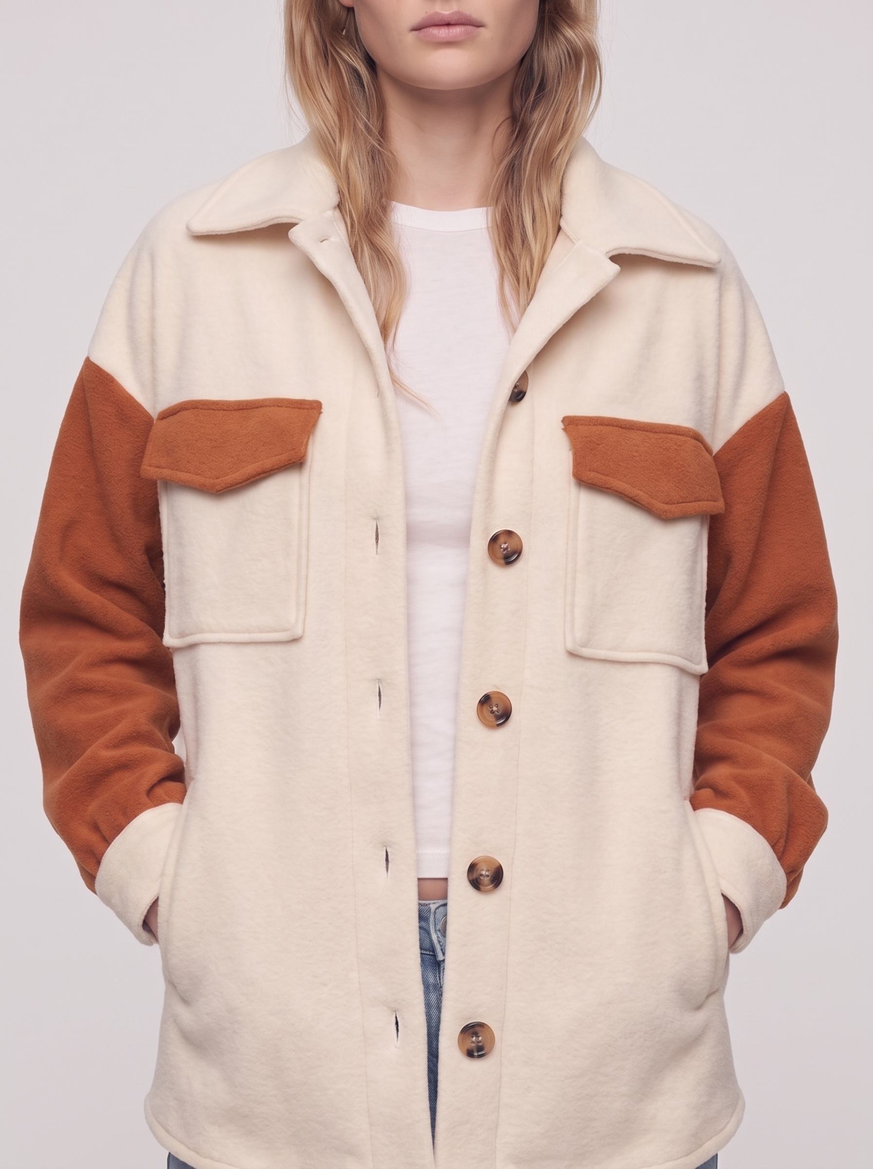 Ella Collared Fleece Jacket - detail