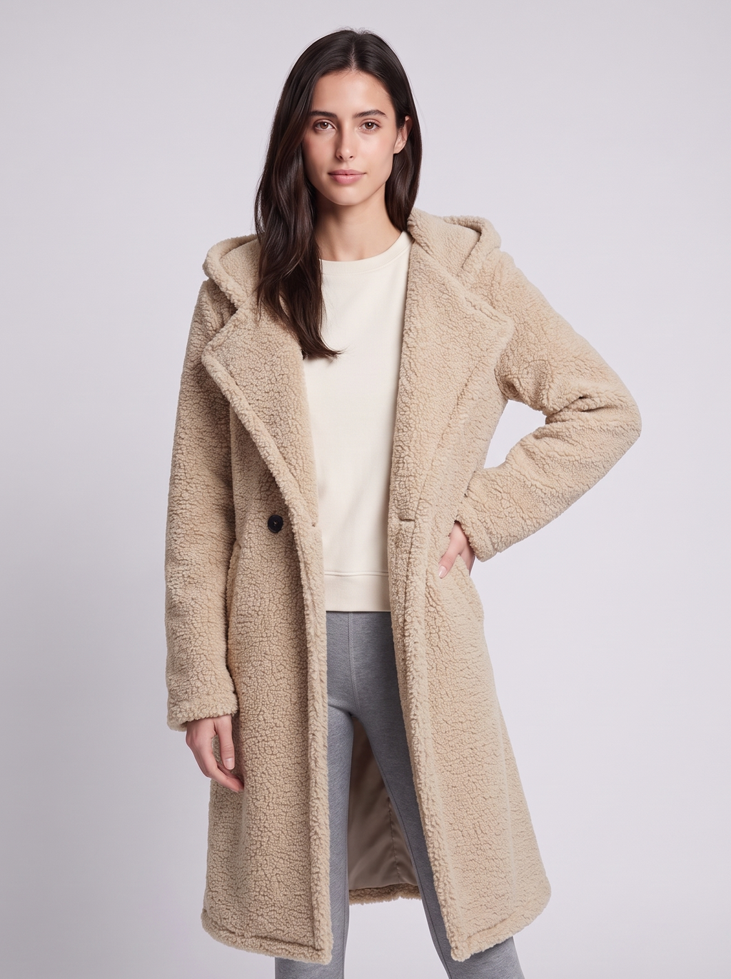 Grace Brown Teddy Longline - front