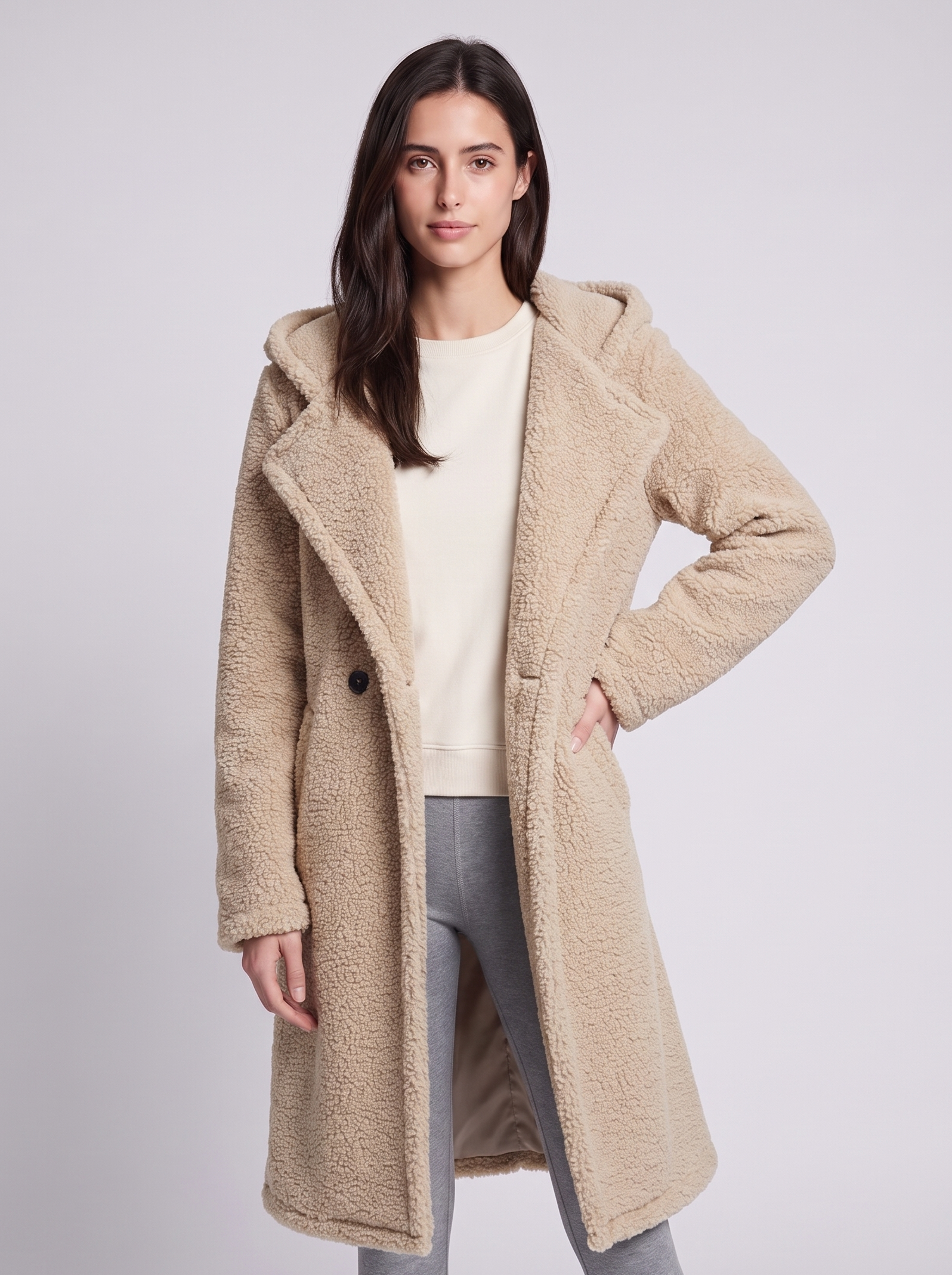 Grace Brown Teddy Longline - front