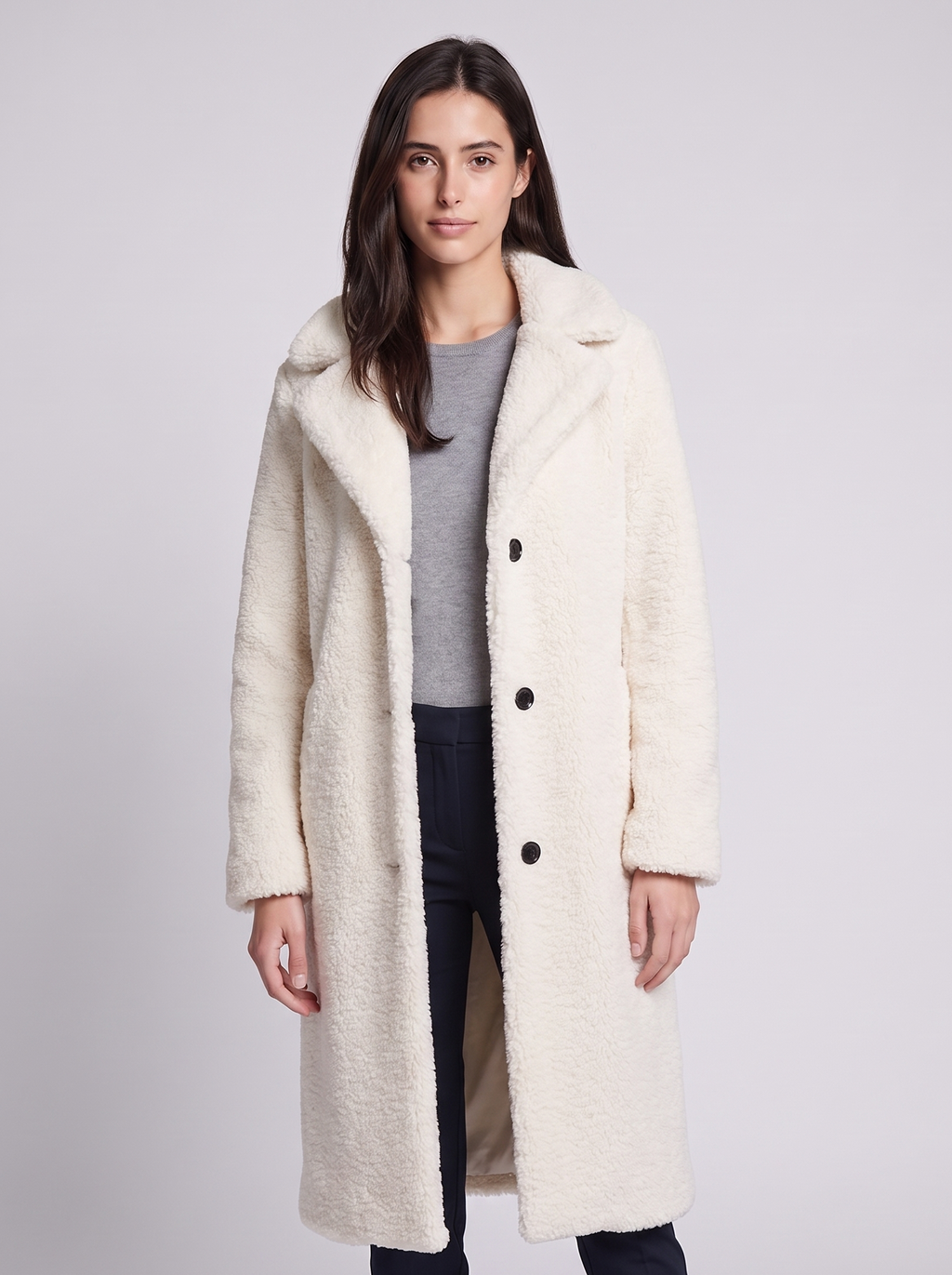 Grace Cream Teddy Oversized - front
