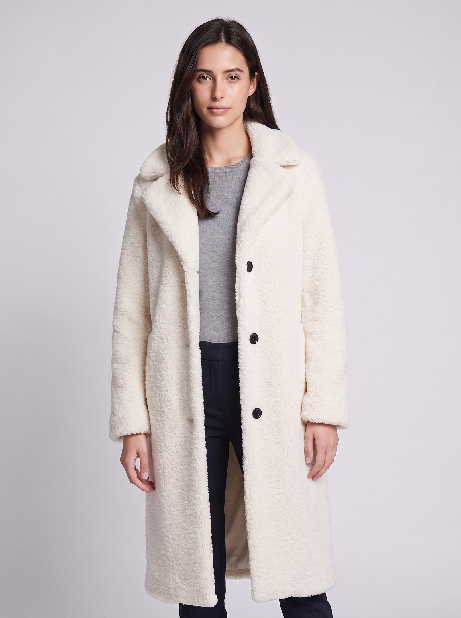 Grace Cream Teddy Oversized - front