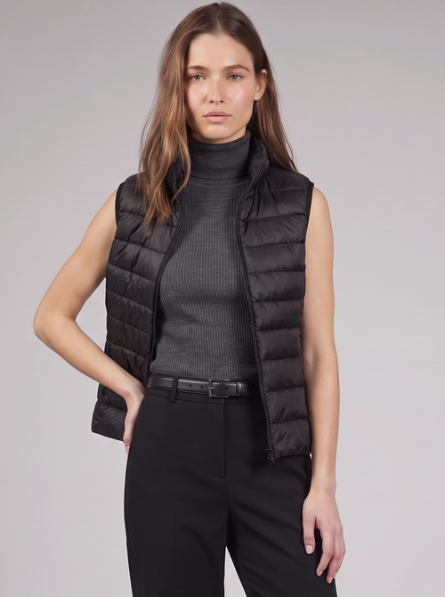 Clara | Black Padded Puffer Vest Featured