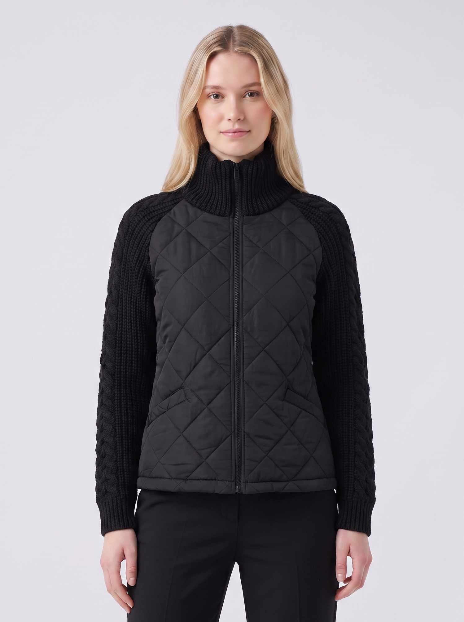 Lily | Black Quilted Padded Puffer Jacket Featured