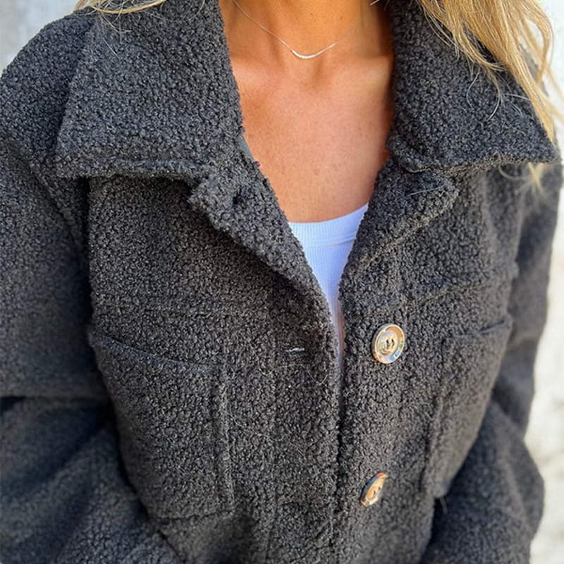 Aubrey – Button-Up Sherpa Jacket