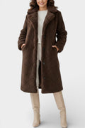 Verdeline Teddy Long Oversized Coat with Notched Collar 1