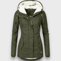 Ava | Green Pleated Winter Coat