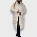 Lily | White Reversible Quilted Leopard-Lined Coat