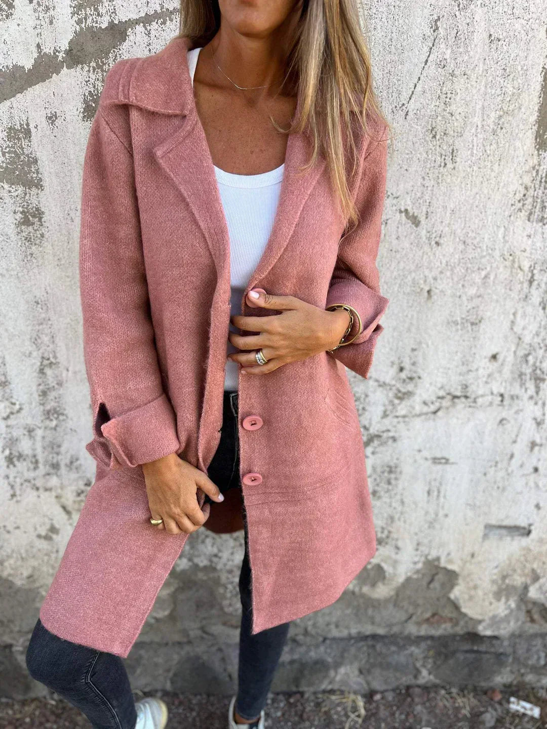 Aaliyah – Buttoned Everyday Coat